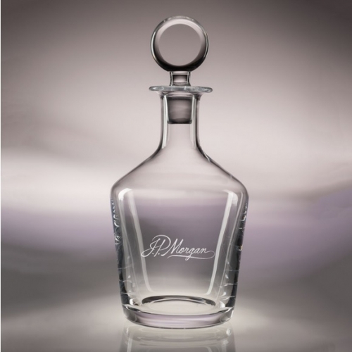 LVH Clear Craft Decanter Dimensions 	11.25\H x 5.25\W
Imprint Area(s) 	2.5\H x 2.5\W

Materials 	Hand-Blown Crystal
Imprint Methods 	Deep Etch
Volume 	34 oz.

Dishwasher Safe 	No